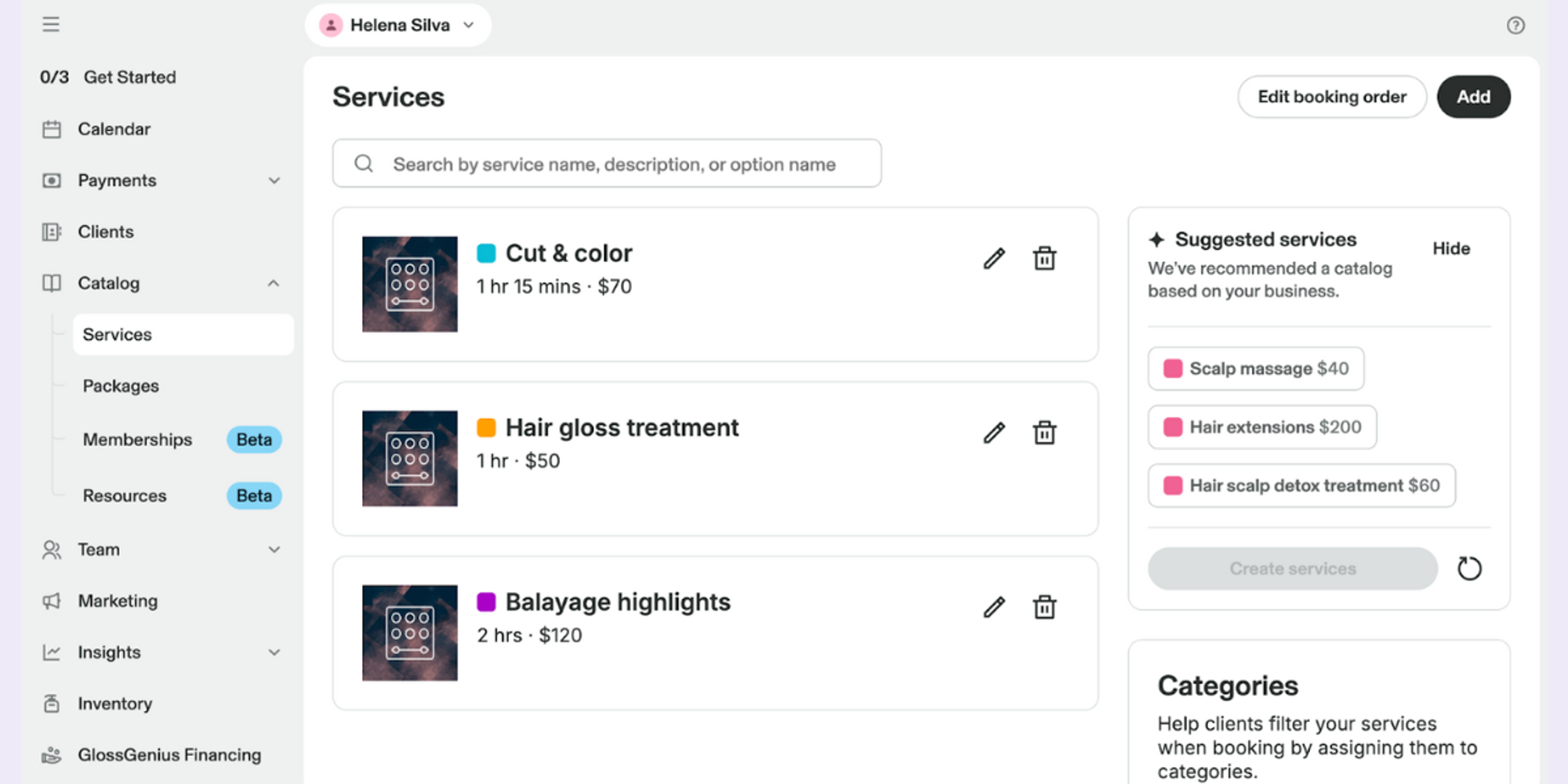 gloss genius  hair salon booking system